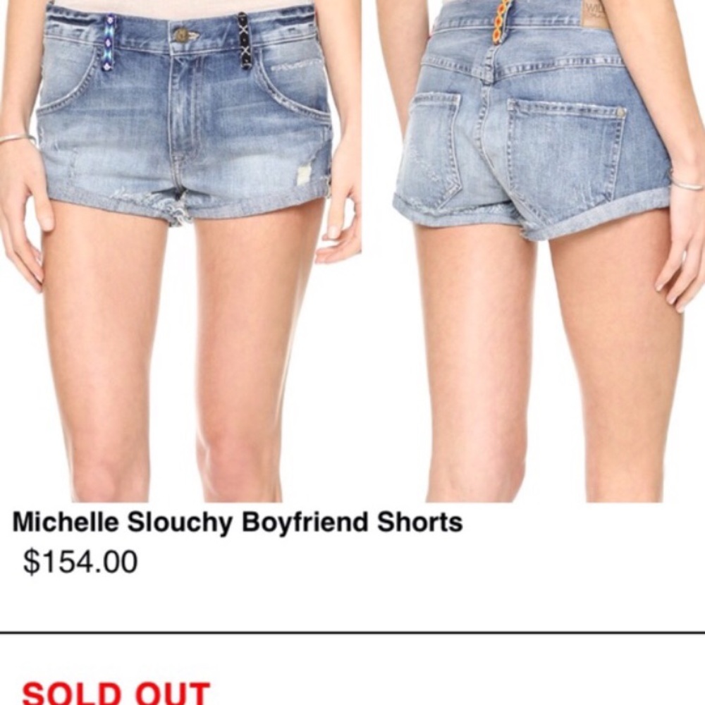 Wildfox Michelle Slouchy Boyfriend Shorts